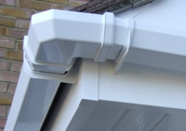 a finished guttering installation in Ireland